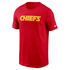 Kansas City Chiefs Primetime Wordmark Essential T-Shirt Red