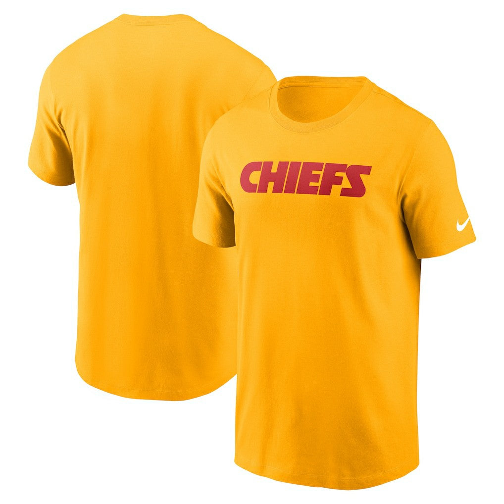 Kansas City Chiefs Primetime Wordmark Essential T-Shirt Gold