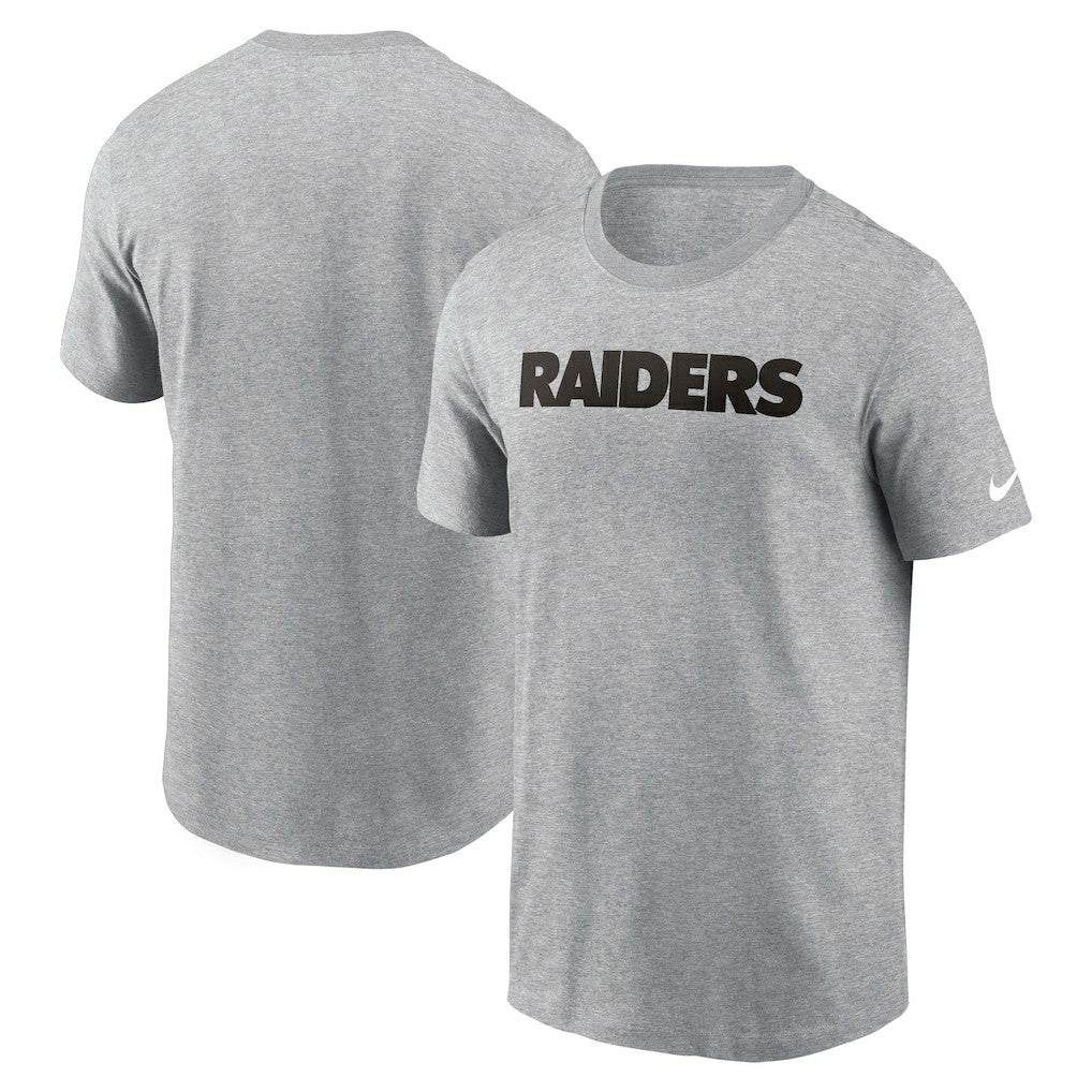 Las Vegas Raiders Primetime Wordmark Essential T-Shirt Heather Gray