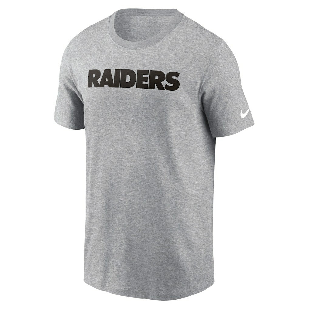 Las Vegas Raiders Primetime Wordmark Essential T-Shirt Heather Gray