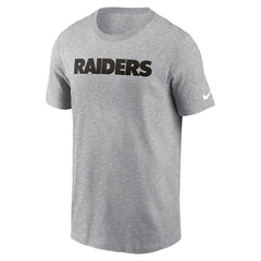 Las Vegas Raiders Primetime Wordmark Essential T-Shirt Heather Gray