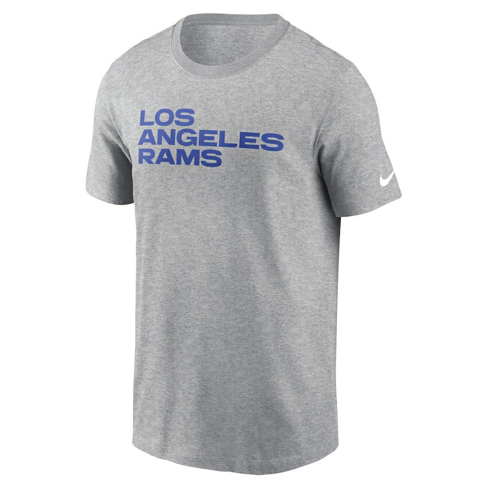 Los Angeles Rams Primetime Wordmark Essential T-Shirt Heather Gray