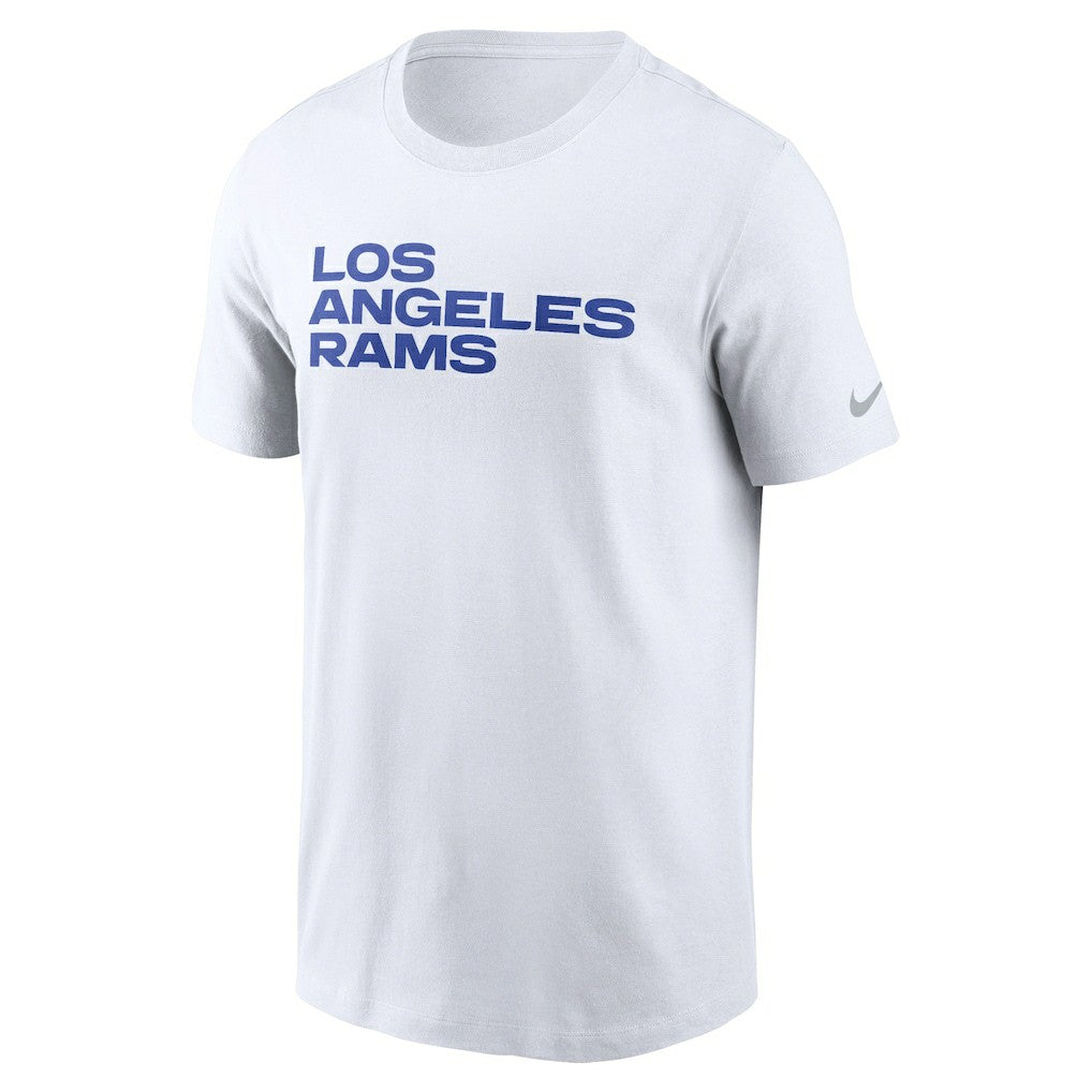 Los Angeles Rams Primetime Wordmark Essential T-Shirt White