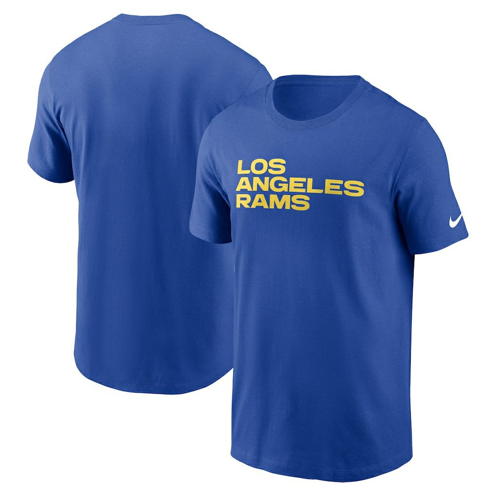 Los Angeles Rams Primetime Wordmark Essential T-Shirt Royal