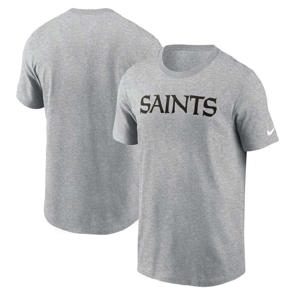 New Orleans Saints Primetime Wordmark Essential T-Shirt Heather Gray