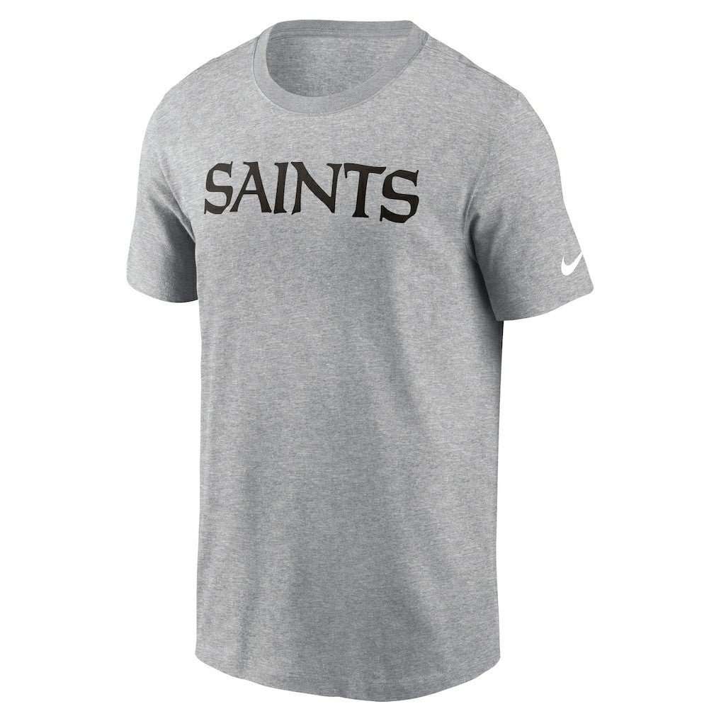 New Orleans Saints Primetime Wordmark Essential T-Shirt Heather Gray