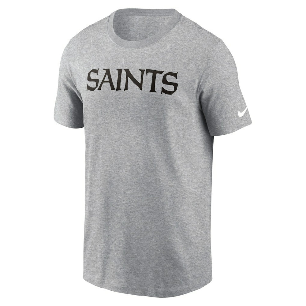 New Orleans Saints Primetime Wordmark Essential T-Shirt Heather Gray