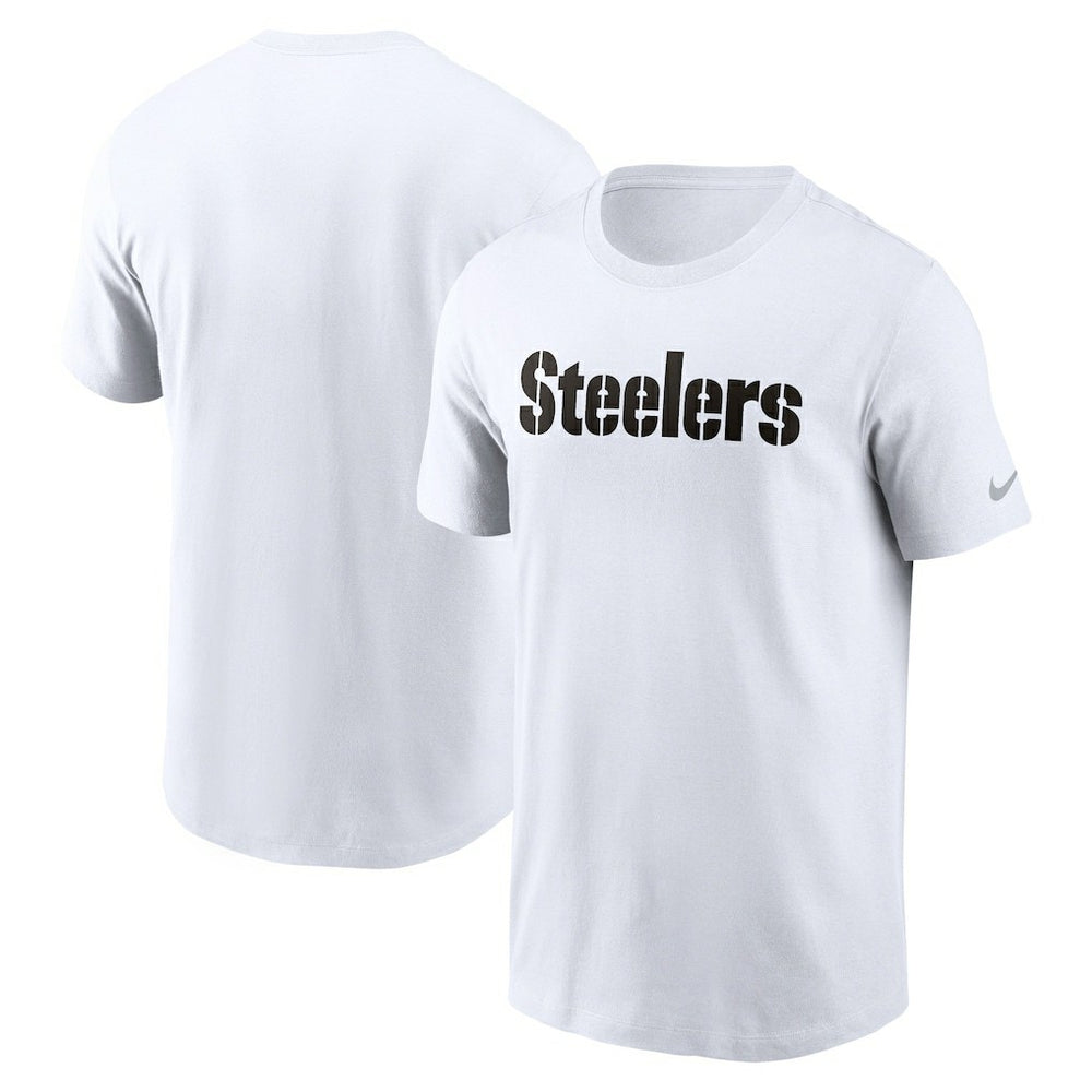 Pittsburgh Steelers Primetime Wordmark Essential T-Shirt White