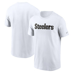 Pittsburgh Steelers Primetime Wordmark Essential T-Shirt White