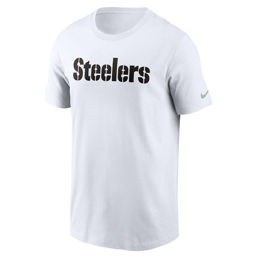 Pittsburgh Steelers Primetime Wordmark Essential T-Shirt White