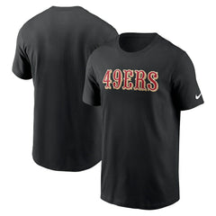San Francisco 49ers Primetime Wordmark Essential T-Shirt Black
