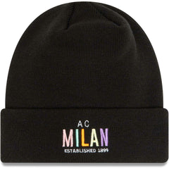 AC Milan New Era Wordmark Cuffed Knit Hat Black