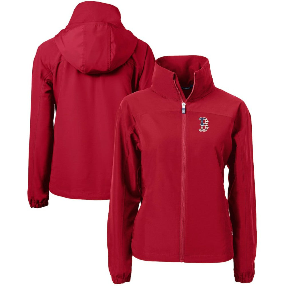 Boston Red Sox Cutter & Buck Women's Charter Eco Recycled Full-Zip Jacket - Red Jackets