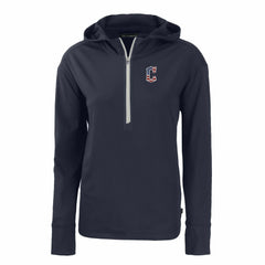 Cleveland Guardians Cutter & Buck Women's Daybreak Eco Recycled Half-Zip Hoodie - Navy Hoodies