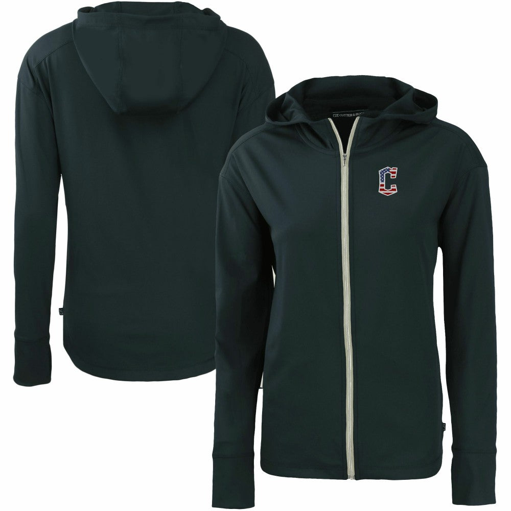 Cleveland Guardians Cutter & Buck Women's Daybreak Eco Recycled Full-Zip Hoodie - Navy Hoodies