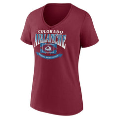 NHL Colorado Avalanche Women's Slapshot V-Neck T-Shirt - Burgundy