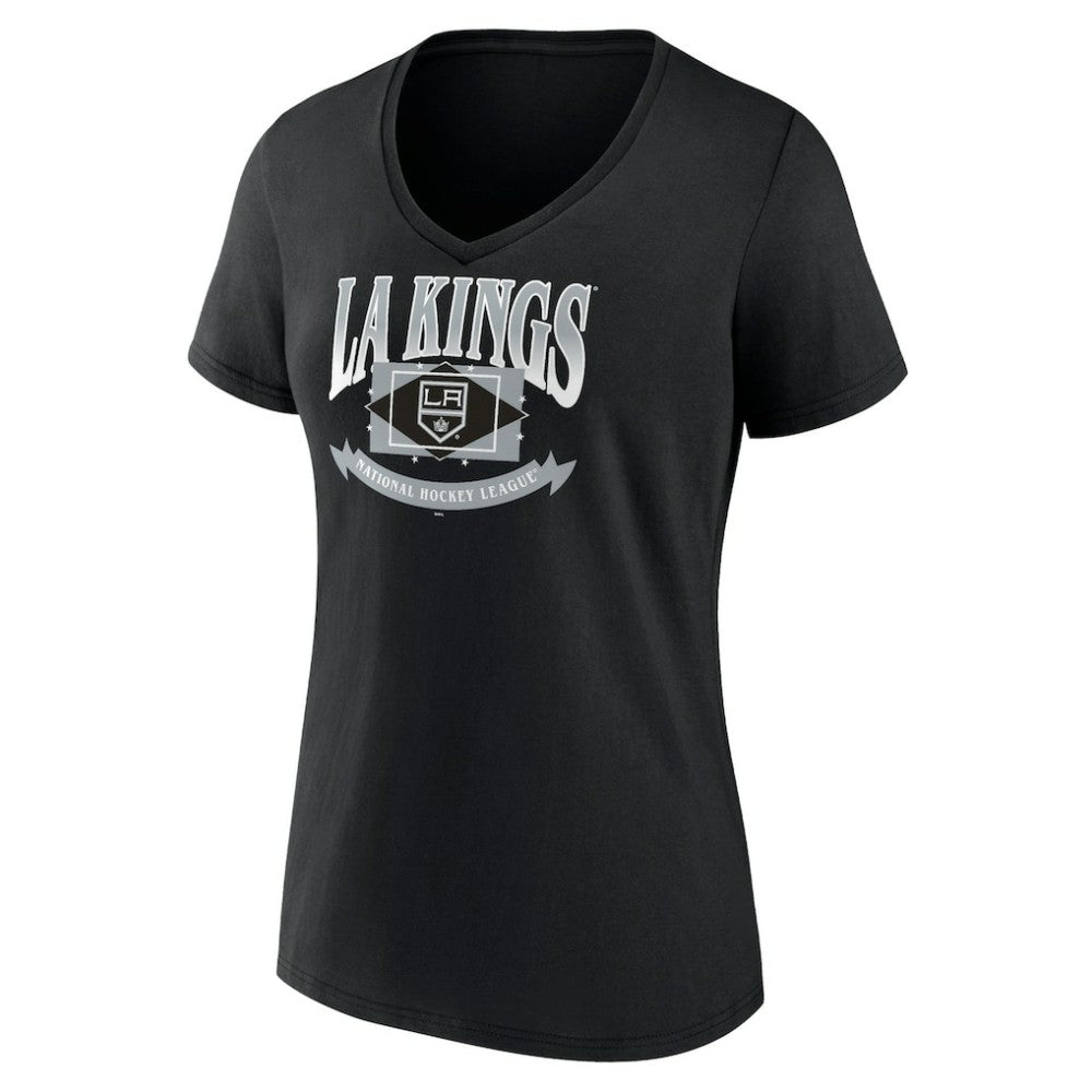 NHL Los Angeles Kings Women's Slapshot V-Neck T-Shirt - Black