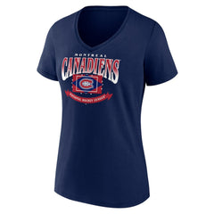 NHL Montreal Canadiens Women's Slapshot V-Neck T-Shirt - Navy
