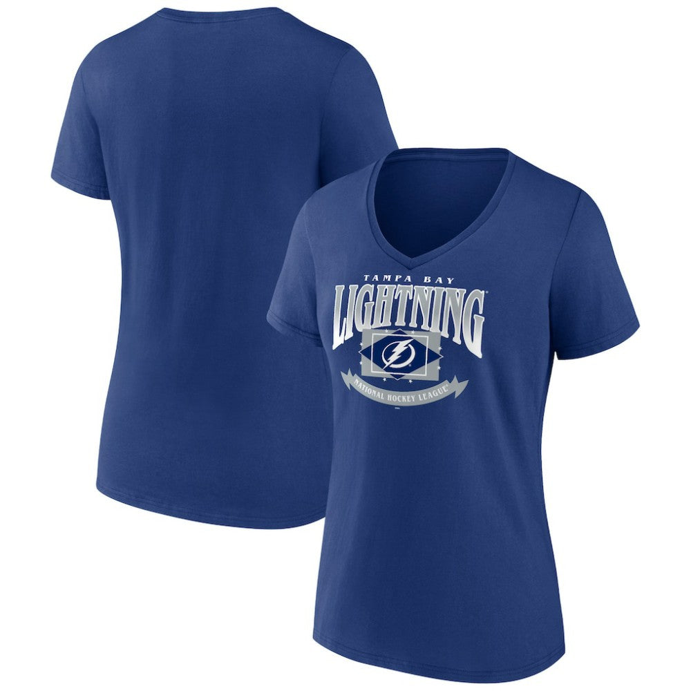 NHL Tampa Bay Lightning Women's Slapshot V-Neck T-Shirt - Blue