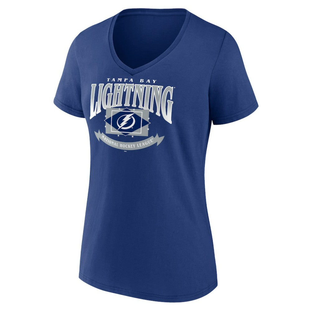 NHL Tampa Bay Lightning Women's Slapshot V-Neck T-Shirt - Blue