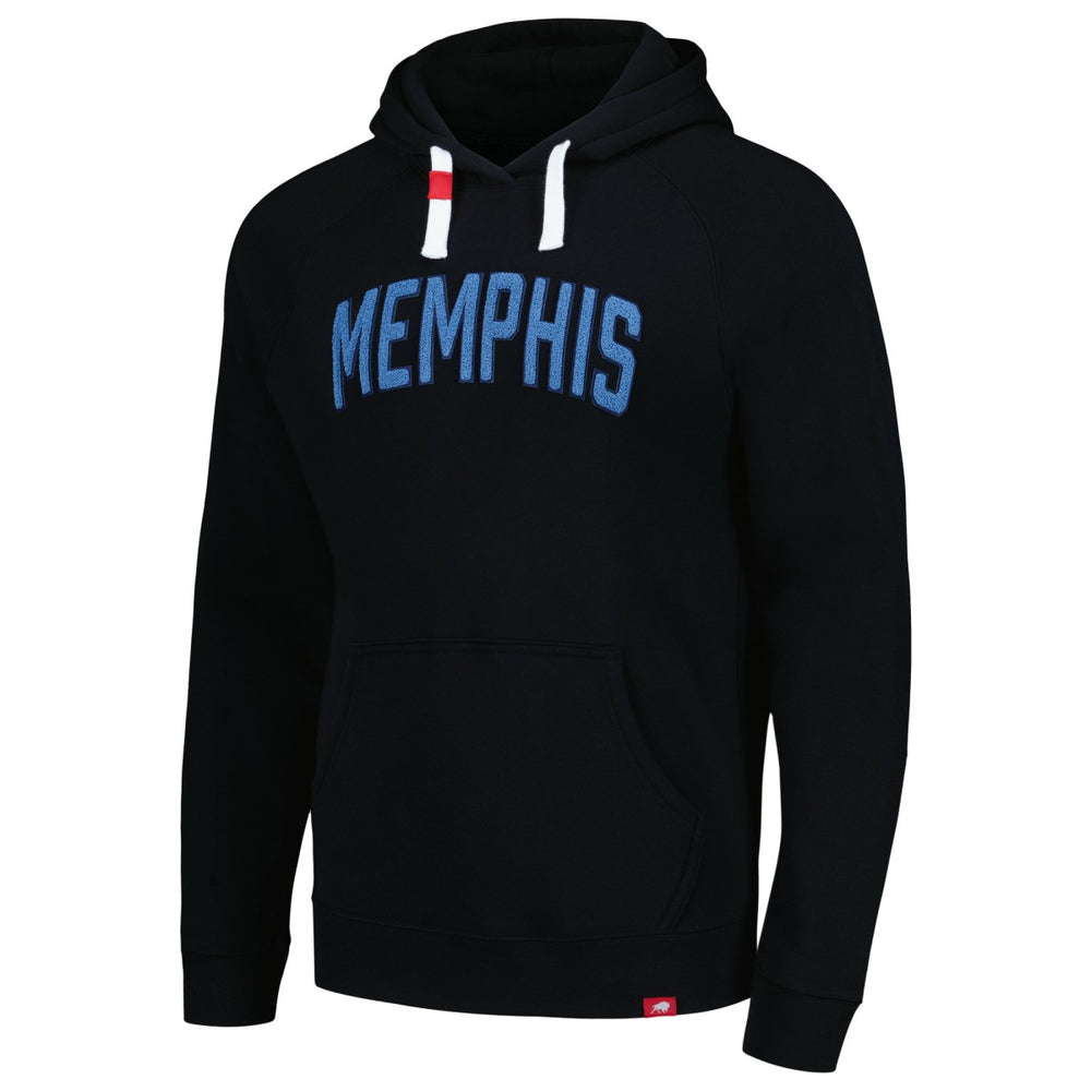 Memphis Grizzlies Sportiqe Unisex Chenille Olsen Tri-Blend Pullover Hoodie Black