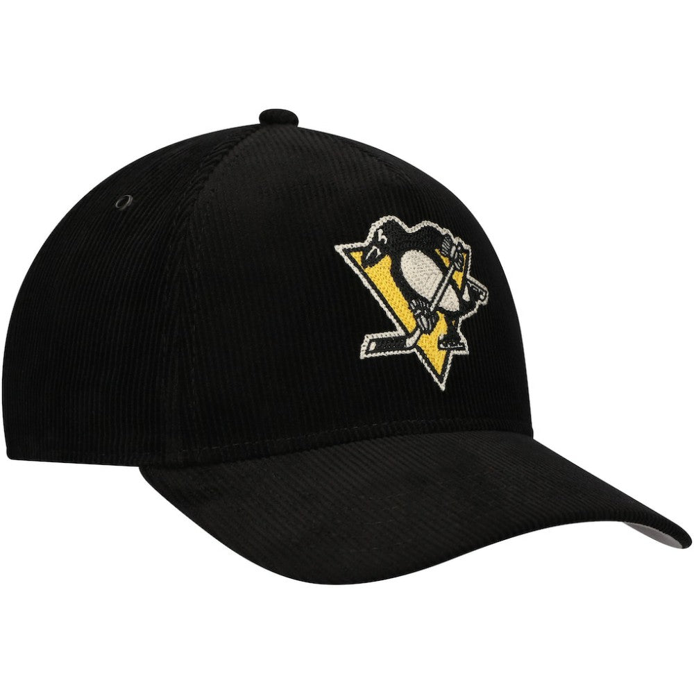 NHL Pittsburgh Penguins American Needle Corduroy Chain Stitch Adjustable Hat - Black