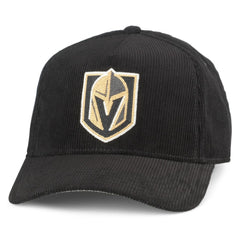 NHL Vegas Golden Knights American Needle Corduroy Chain Stitch Adjustable Hat - Black