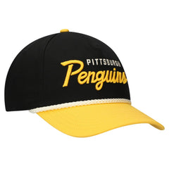 NHL Pittsburgh Penguins American Needle Roscoe Washed Twill Adjustable Hat - Black/Gold