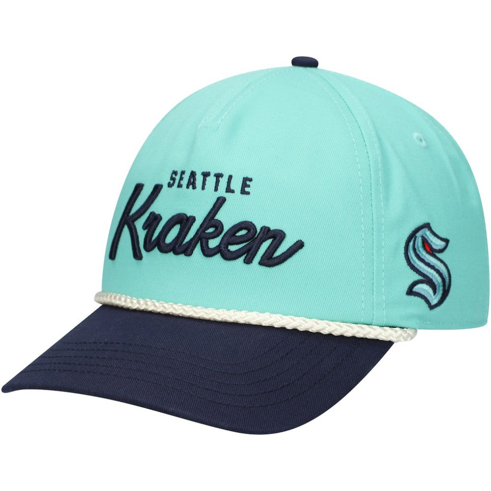 NHL Seattle Kraken American Needle Roscoe Washed Twill Adjustable Hat - Light Blue/Deep Sea Blue