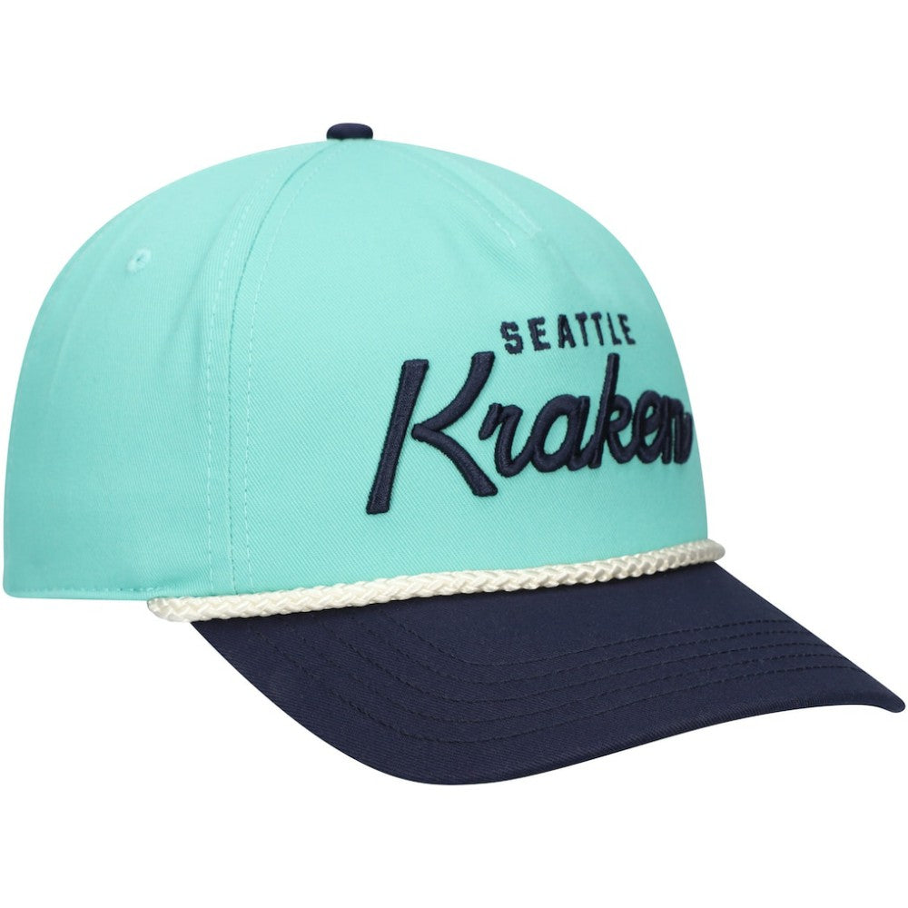 NHL Seattle Kraken American Needle Roscoe Washed Twill Adjustable Hat - Light Blue/Deep Sea Blue