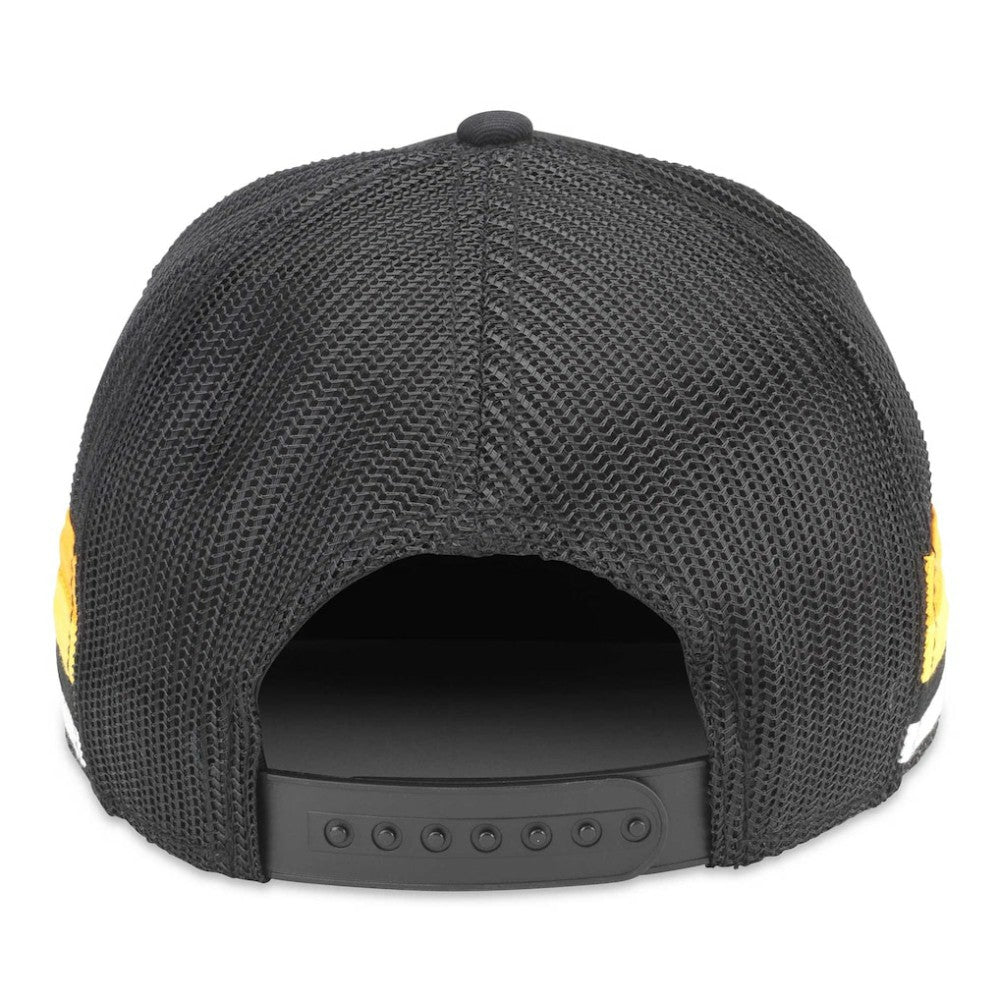NHL Boston Bruins American Needle HotFoot Stripes Trucker Adjustable Hat - Black
