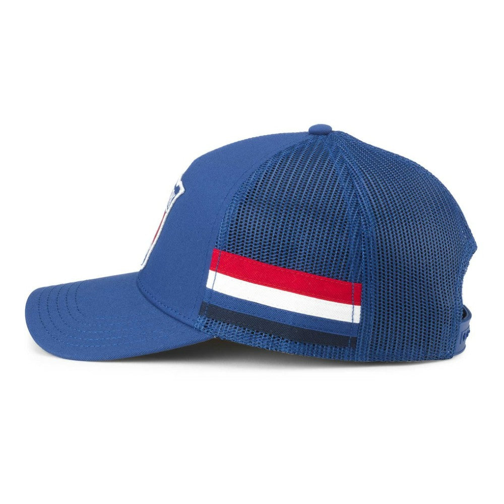 NHL New York Rangers American Needle HotFoot Stripes Trucker Adjustable Hat - Blue