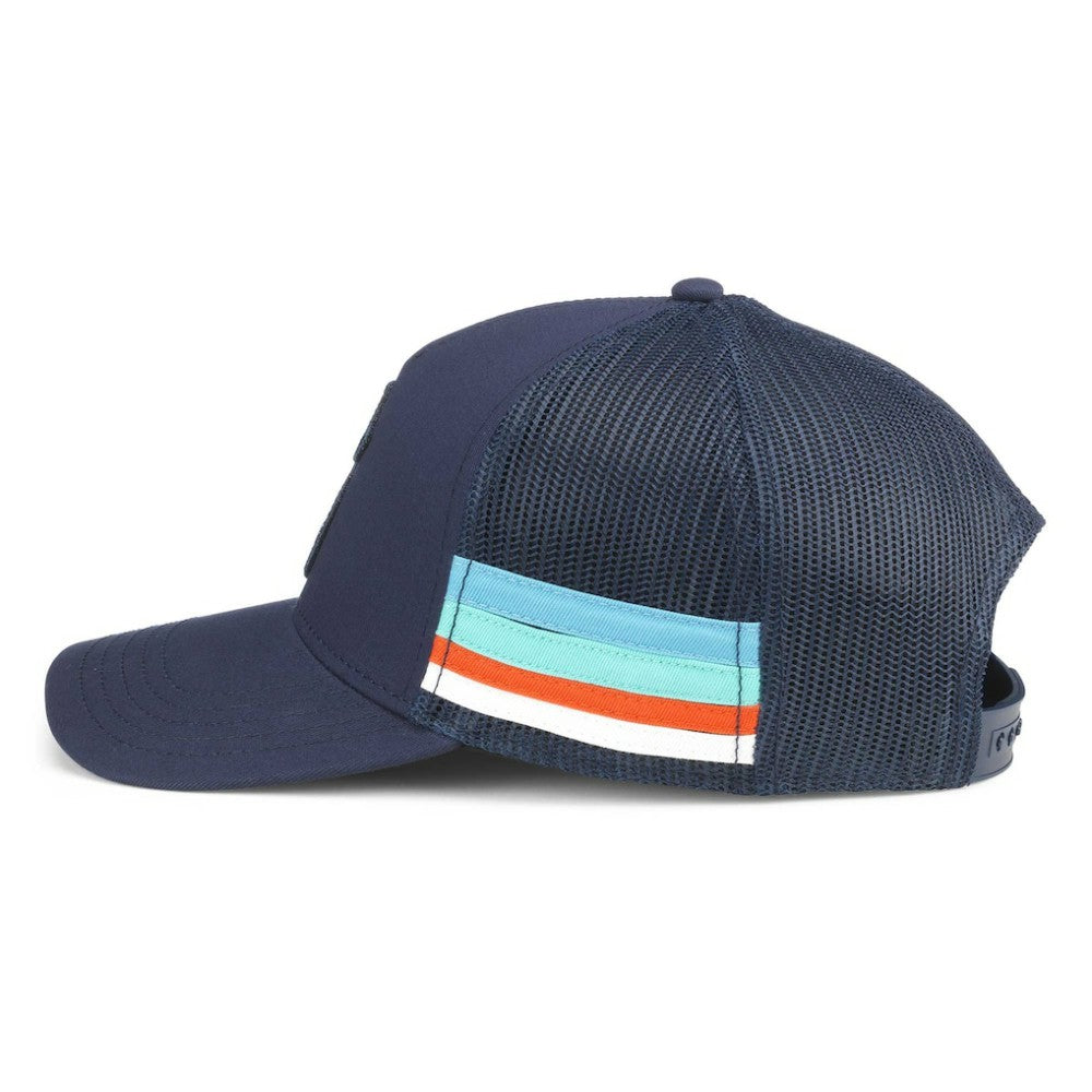 NHL Seattle Kraken American Needle HotFoot Stripes Trucker Adjustable Hat - Deep Sea Blue
