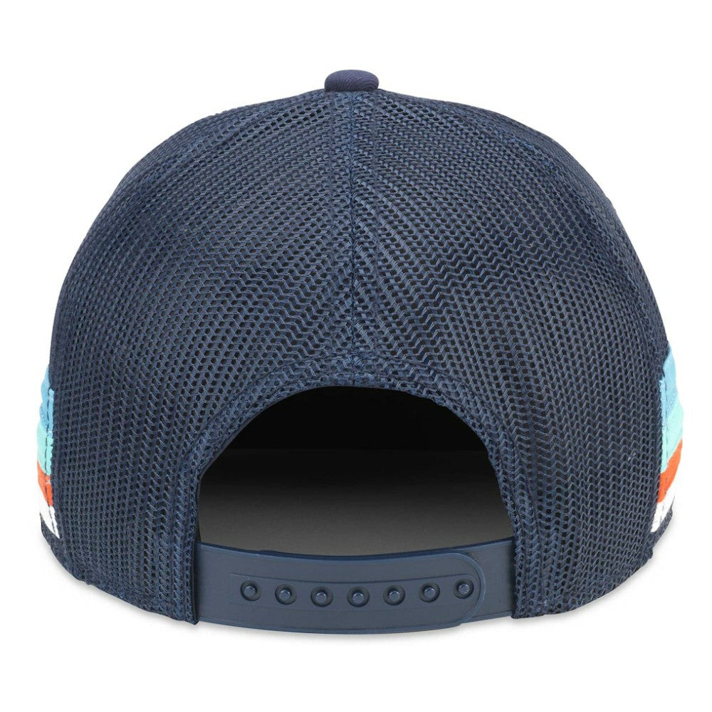 NHL Seattle Kraken American Needle HotFoot Stripes Trucker Adjustable Hat - Deep Sea Blue
