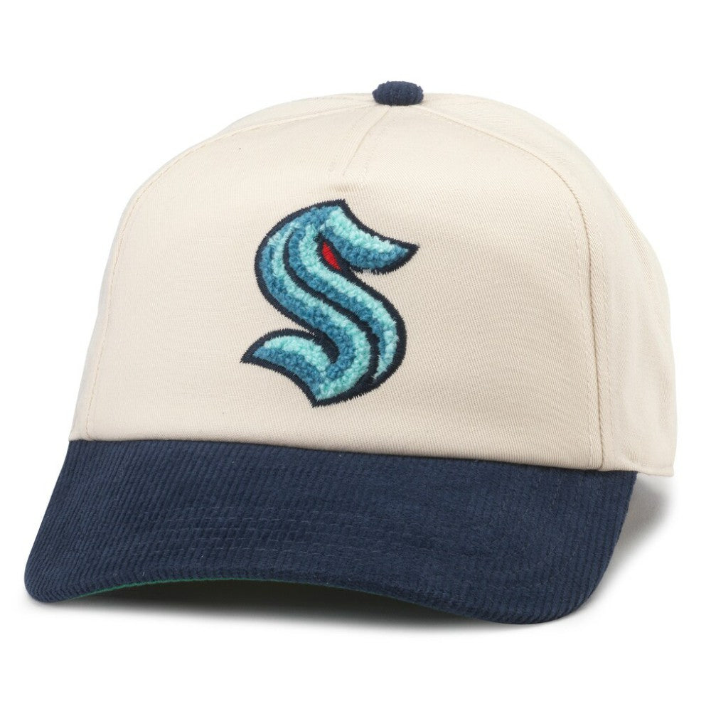 NHL Seattle Kraken American Needle Burnett Adjustable Hat - White/Deep Sea Blue