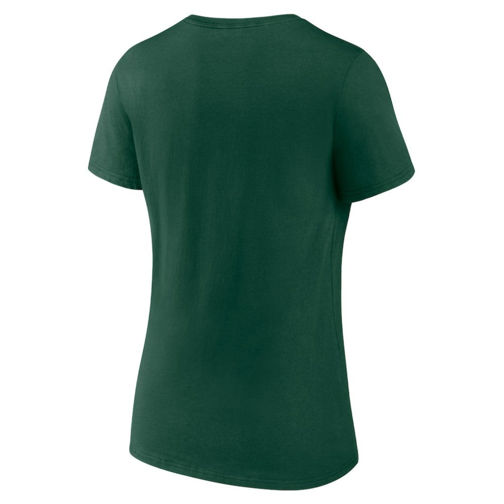NHL Minnesota Wild Women's Slapshot V-Neck T-Shirt - Green