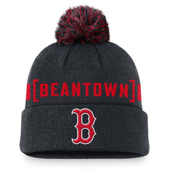 Boston Red Sox Nike Hometown Peak Cuffed Knit Hat with Pom - Navy Hats