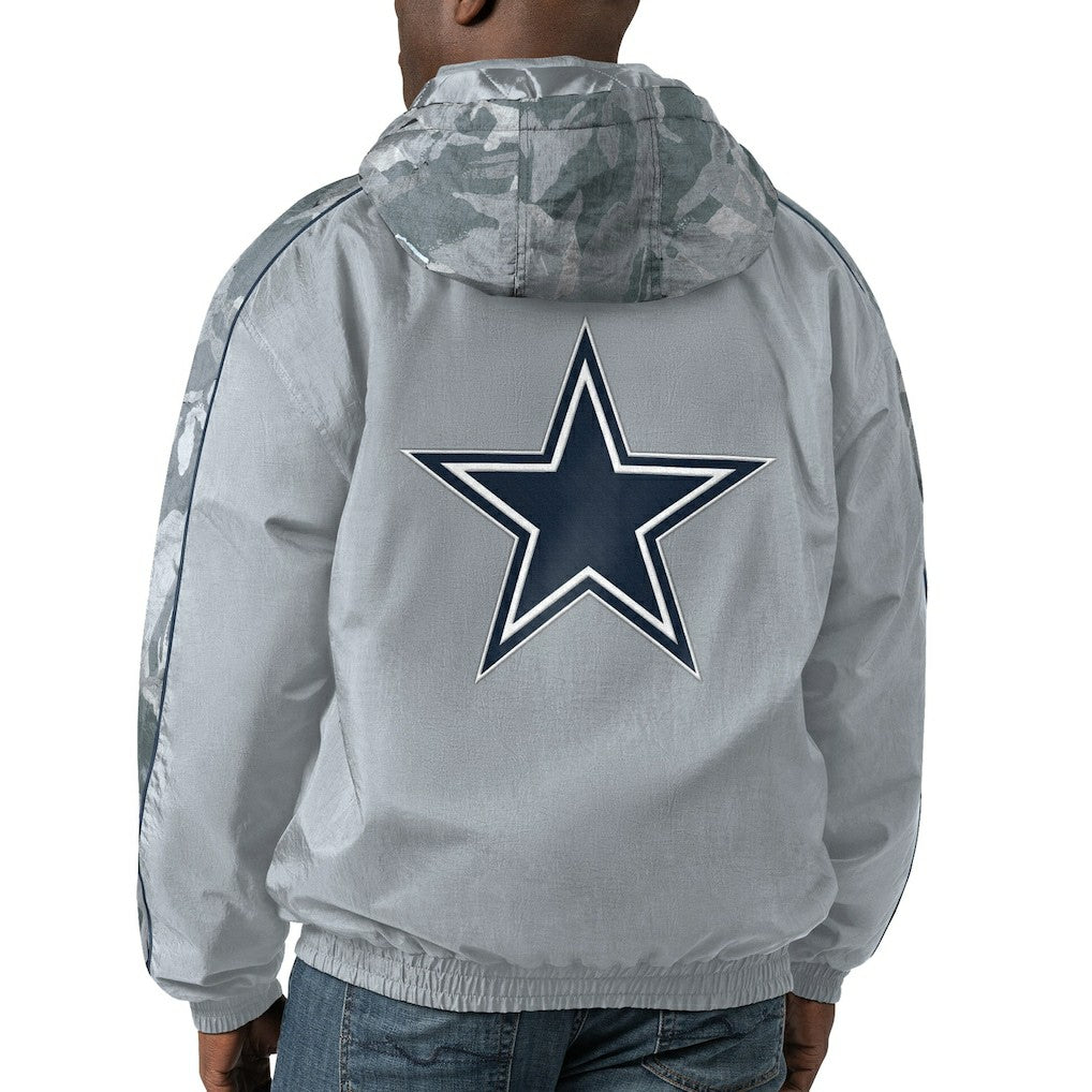 Dallas Cowboys Starter Throwback Thursday Night Lights Hoodie Full-Zip Jacket Silver