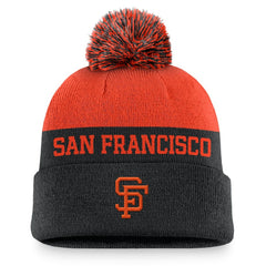 San Francisco Giants Nike Rewind Peak Cuffed Knit Hat with Pom - Black Hats