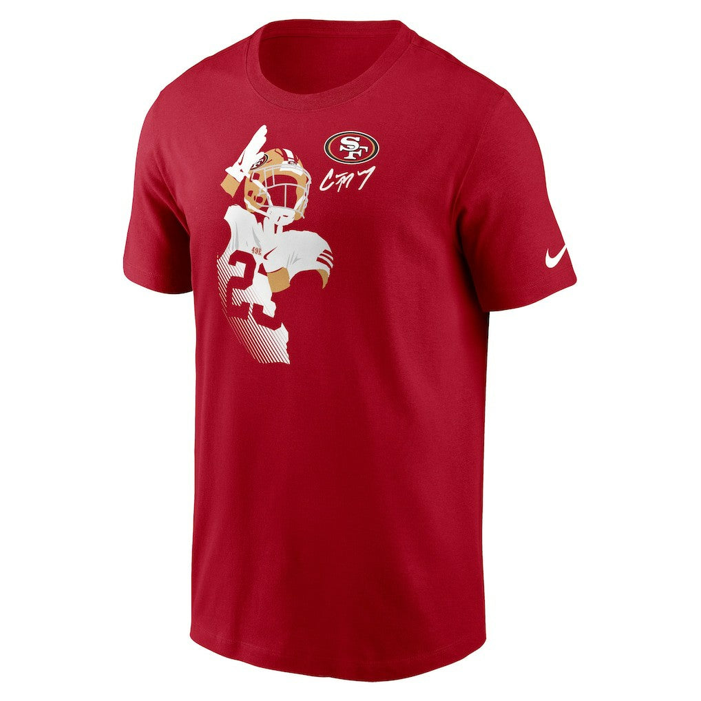 Christian McCaffrey San Francisco 49ers Player Graphic T-Shirt Scarlet
