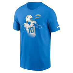 Justin Herbert Los Angeles Chargers Player Graphic T-Shirt Powder Blue