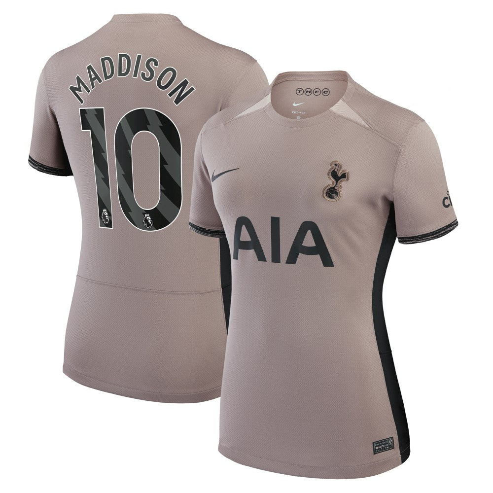 James Maddison Tottenham Hotspur Women's 2023/24 Third Stadium Replica Player Jersey – Tan sale