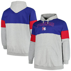 Philadelphia 76ers Big & Tall Pullover Hoodie Royal/Red