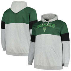 Milwaukee Bucks Big & Tall Pullover Hoodie Hunter Green/Black