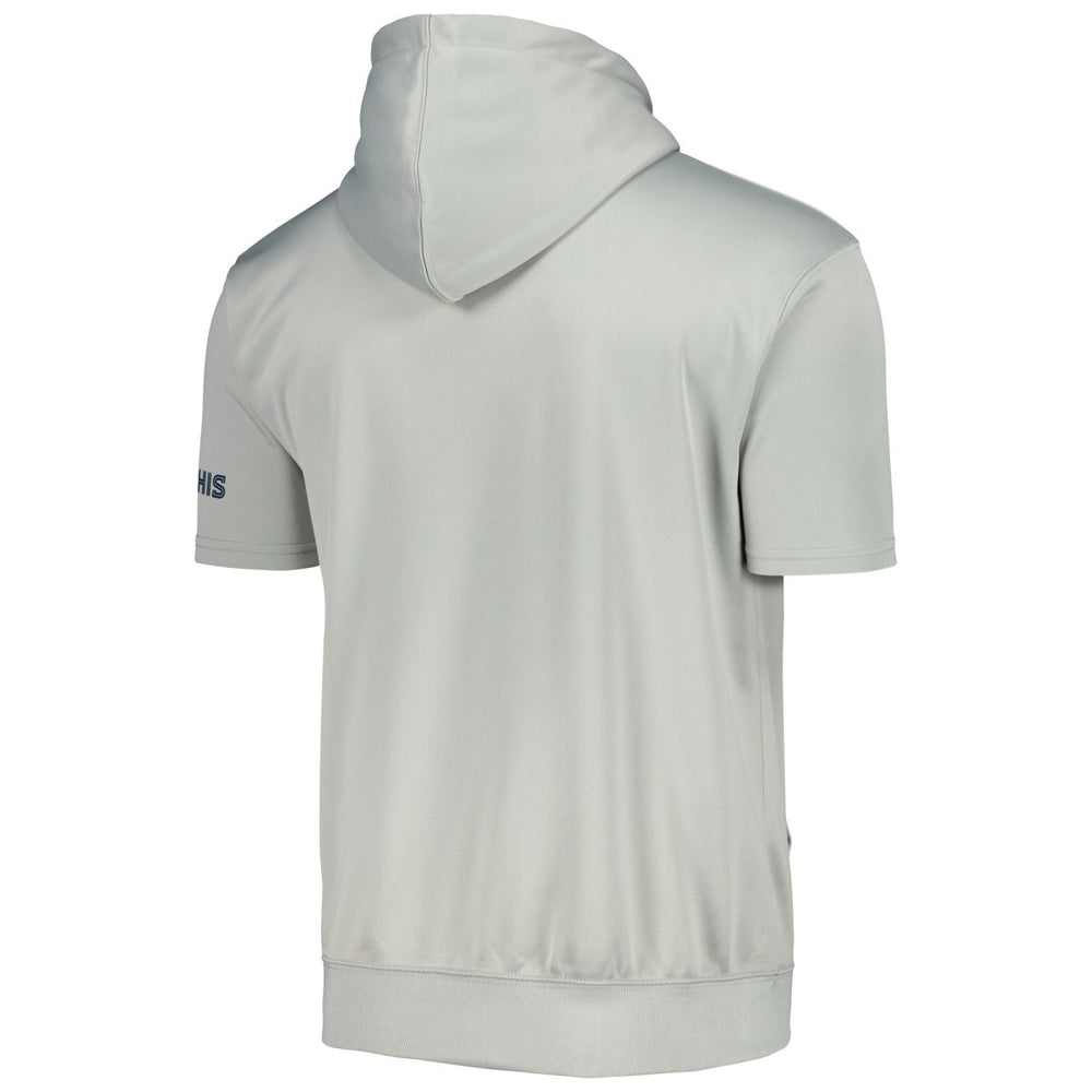 Memphis Grizzlies Short Sleeve Pullover Hoodie Silver/Light Blue