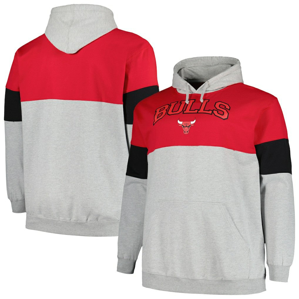 Chicago Bulls Big & Tall Pullover Hoodie Red/Black
