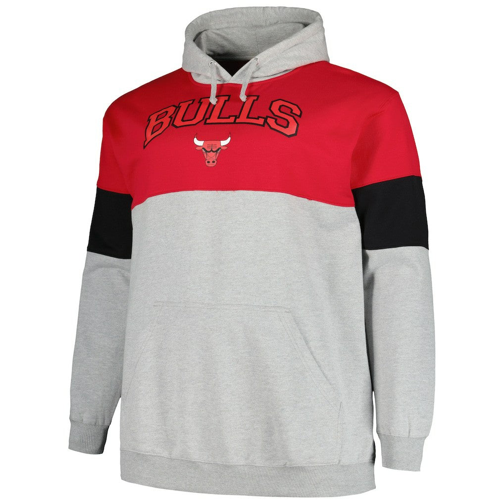 Chicago Bulls Big & Tall Pullover Hoodie Red/Black