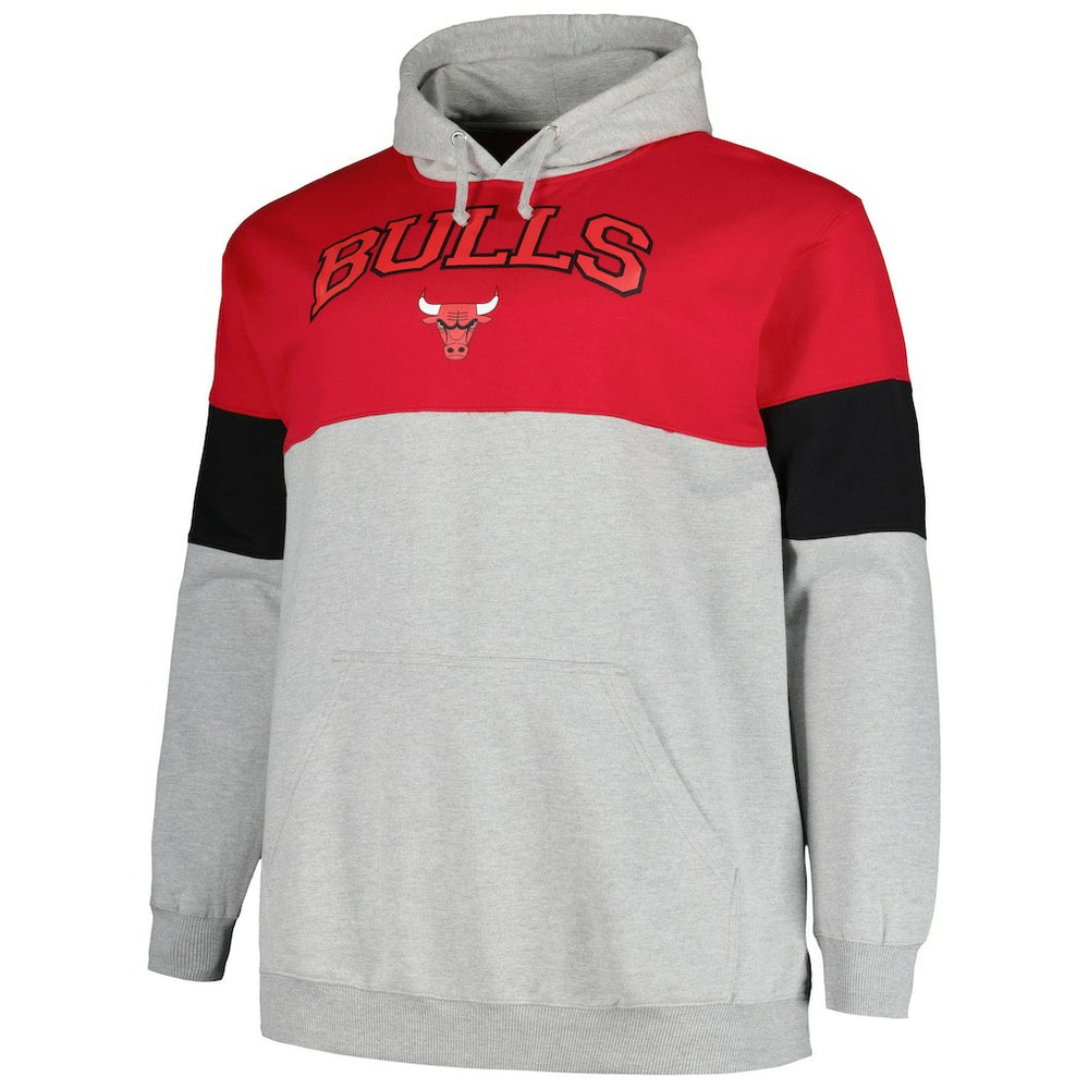 Chicago Bulls Big & Tall Pullover Hoodie Red/Black