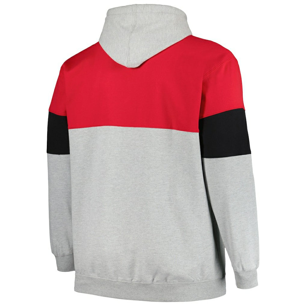 Chicago Bulls Big & Tall Pullover Hoodie Red/Black