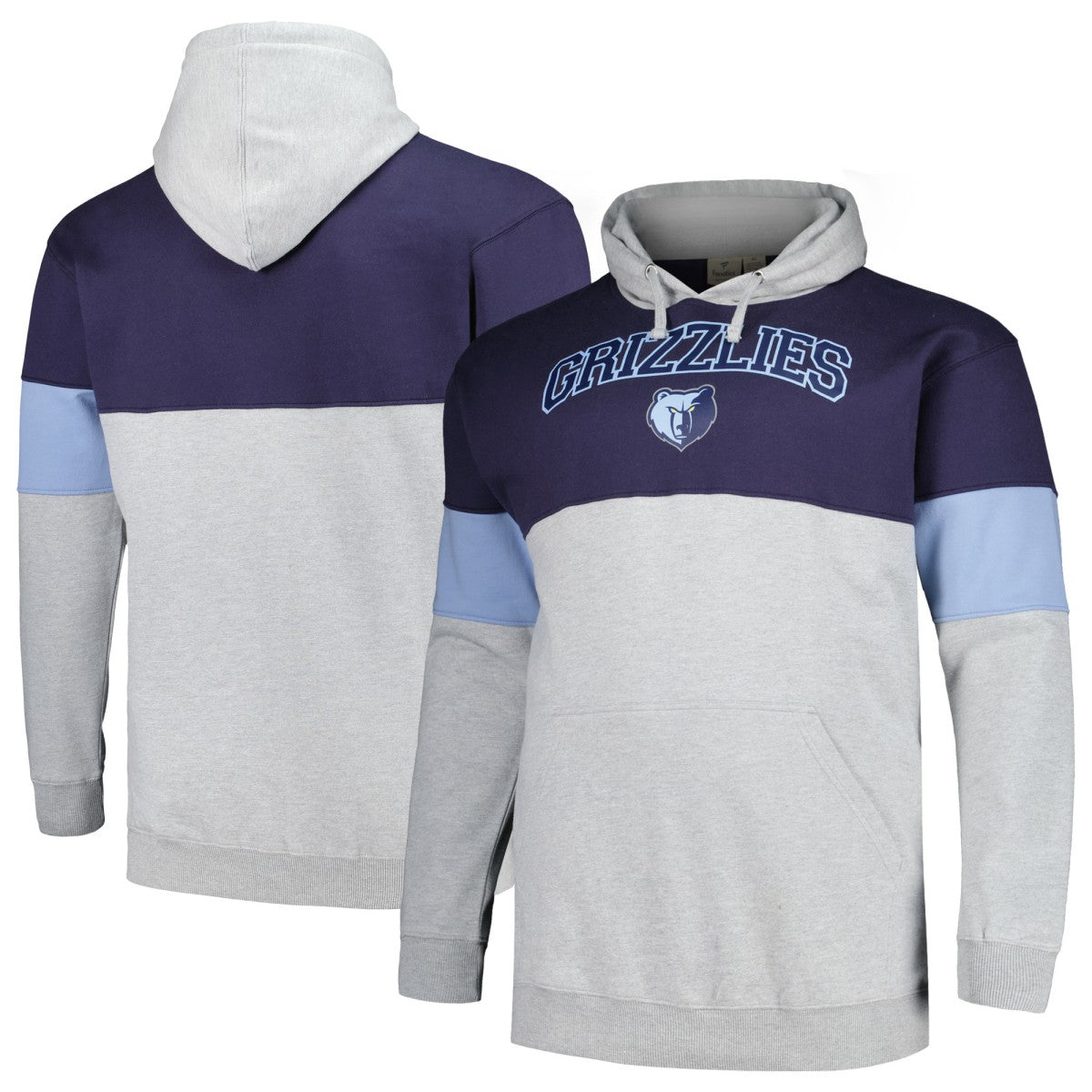 Memphis Grizzlies Big & Tall Pullover Hoodie Navy/Light Blue